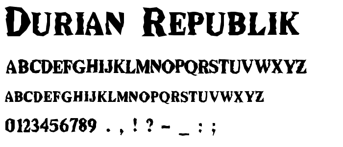 Durian Republik font